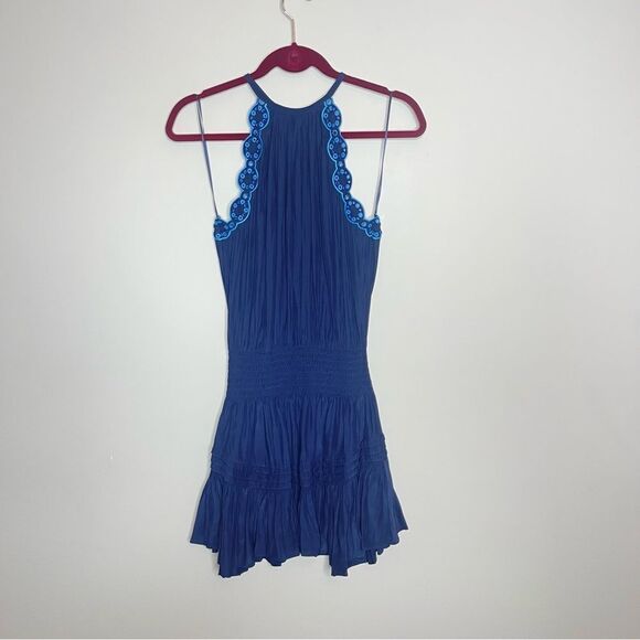 Ramy Brooke BAILEY HIGH NECK MINI DRESS IN SPRING NAVY XXS NWT - Picture 11 of 11
